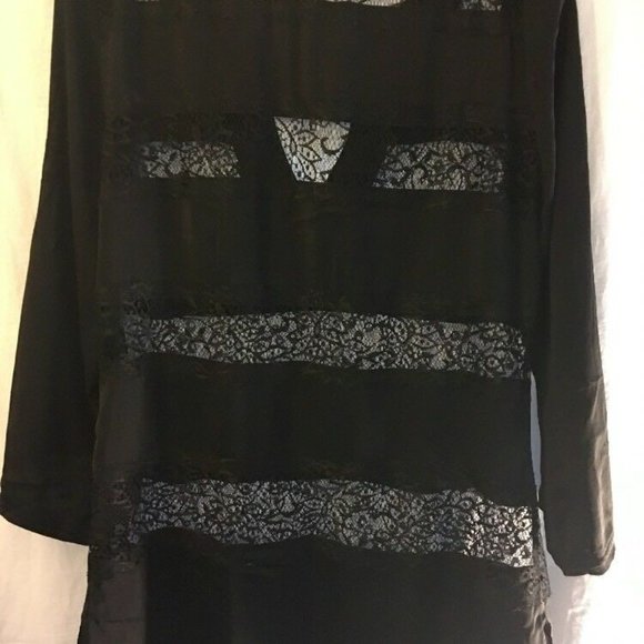 BCBG Max Azria Erid Black Lace Insert Tunic - Picture 2 of 7